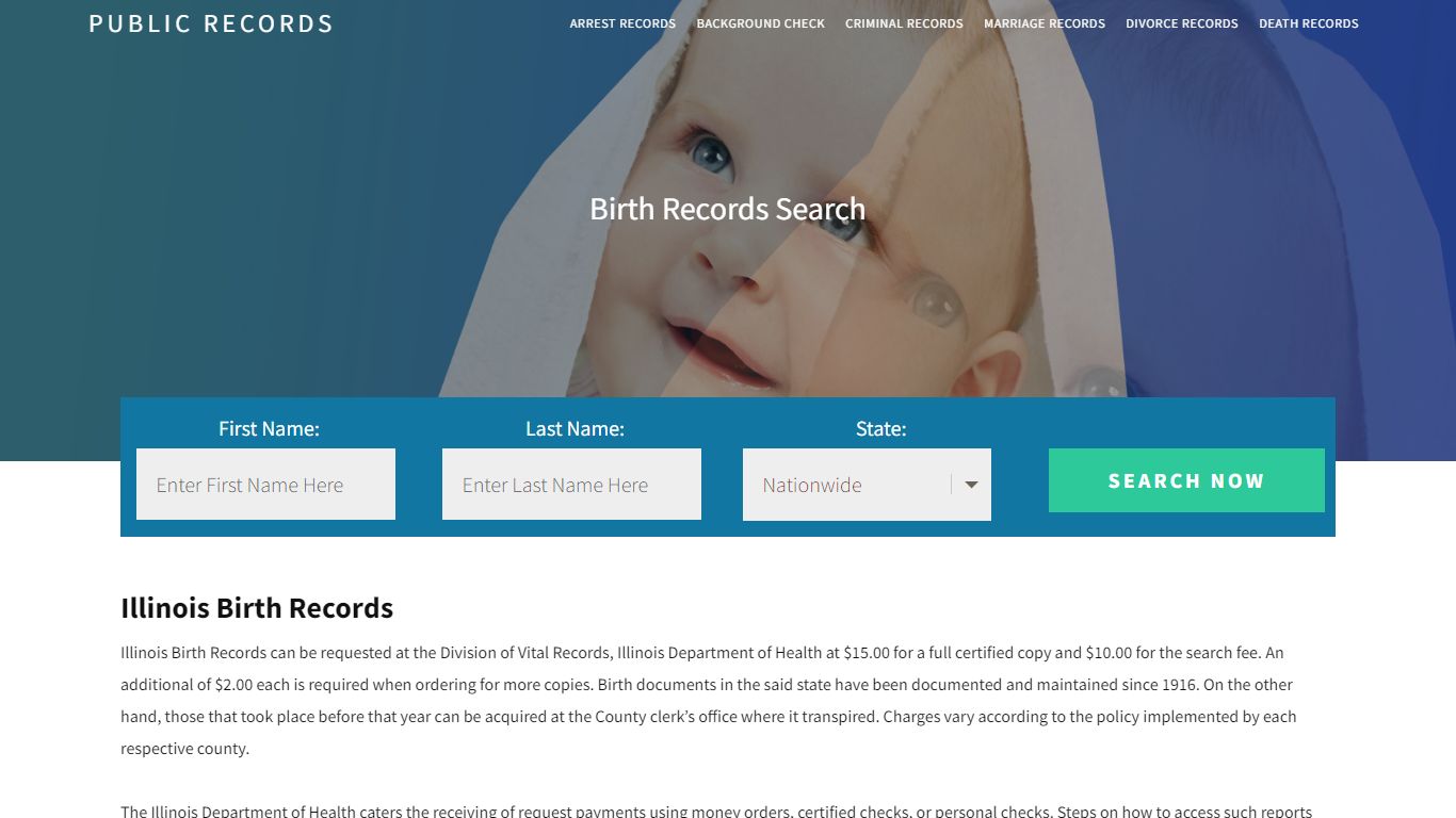 Illinois Birth Records | Enter Name and Search. 14Days Free